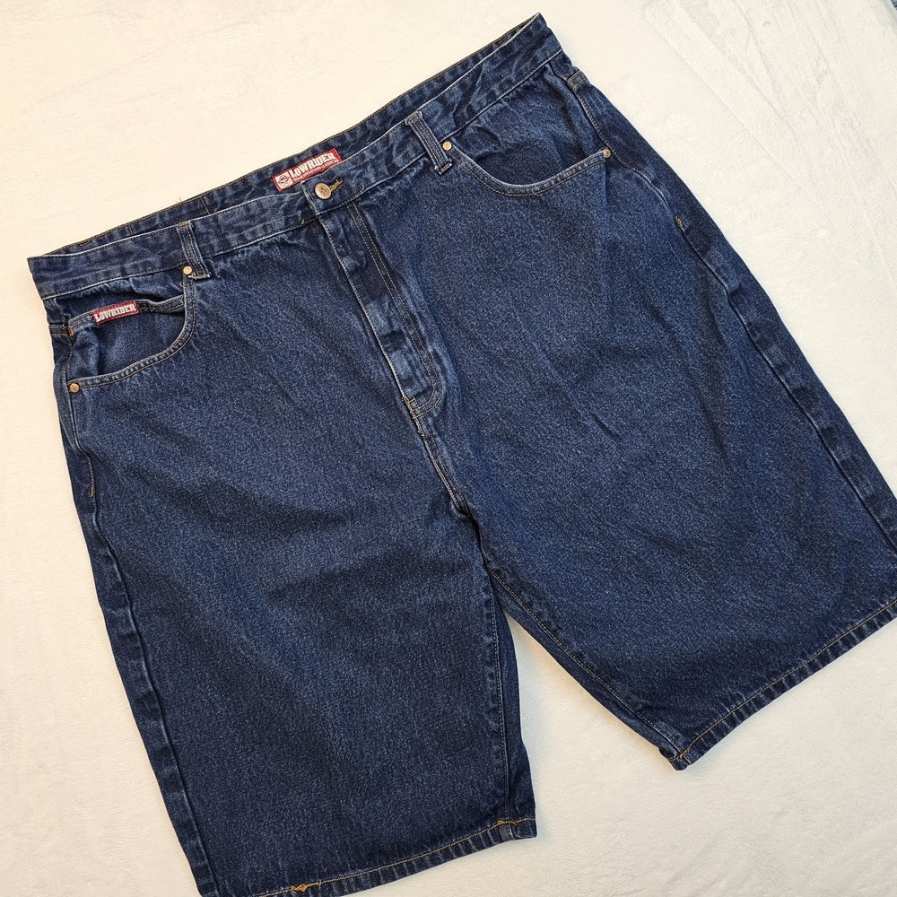 Lowrider Shorts Mens 46 Denim Streetwear Cholo Homies Baggy Classic Cars Vintage
